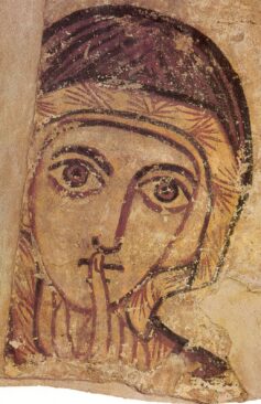 Św. Anna, autor nieznany, malowidło ścienne z Faras (VIII wiek). Muzeum Narodowe w Warszawie / Za: Wikipedia