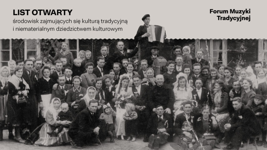 List otwarty środowisk zajmujących się kulturą tradycyjną i niematerialnym dziedzictwem kulturowym | USTAWA O ZESPOŁACH LUDOWYCH